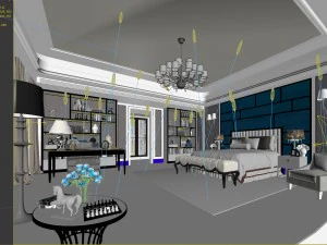 bedroom hotel suites designed a complete 111 3D Model