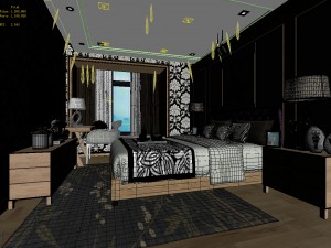bedroom hotel suites designed a complete 114 3D Modell