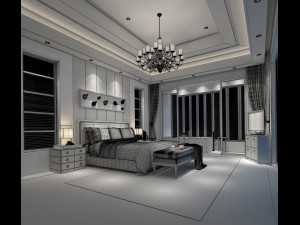 bedroom hotel suites designed a complete 115 3D मॉडल