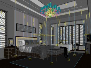 bedroom hotel suites designed a complete 115 3D मॉडल