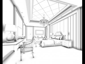 bedroom hotel suites designed a complete 117 Modèle 3D