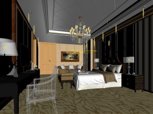 bedroom hotel suites designed a complete 117 Modèle 3D