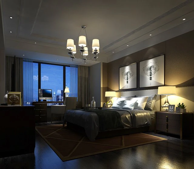bedroom hotel suites designed a complete 119 3D Model .c4d .max .obj .3ds .fbx .stl .blend
