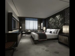 Hotelsuiten mit insgesamt 122 Schlafzimmern wurden entworfen 3D Modell