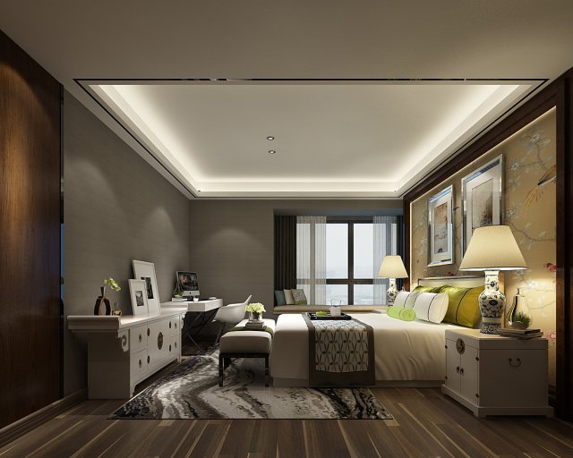 bedroom hotel suites designed a complete 123 3D मॉडल .c4d .max .obj .3ds .fbx .stl .blend 