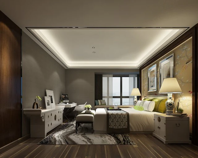 bedroom hotel suites designed a complete 123 3D Model .c4d .max .obj .3ds .fbx .stl .blend 