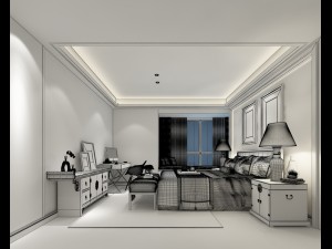 bedroom hotel suites designed a complete 123 3D मॉडल