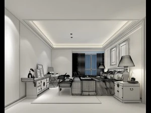 bedroom hotel suites designed a complete 123 3D Model