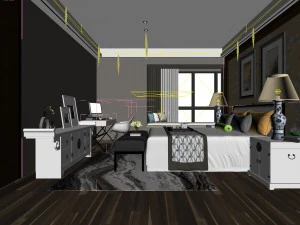 bedroom hotel suites designed a complete 123 3D Model
