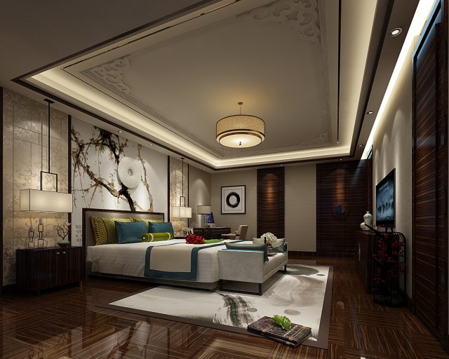 bedroom hotel suites designed a complete 124 3D 모델 .c4d .max .obj .3ds .fbx .stl .blend 