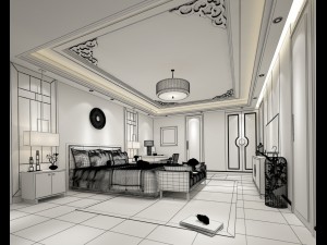 bedroom hotel suites designed a complete 124 3D 모델