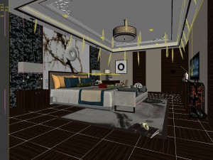 bedroom hotel suites designed a complete 124 3D 모델