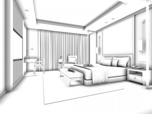 bedroom hotel suites designed a complete 125 3D Model