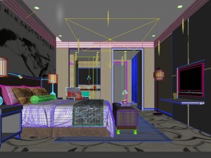 bedroom hotel suites designed a complete 128 3D Модель