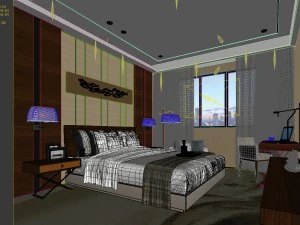 bedroom hotel suites designed a complete 129 3D Model