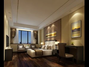 suítes de hotel projetadas em um total de 130 Modelo 3D