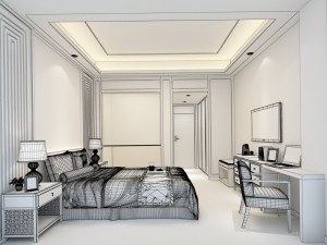 bedroom hotel suites designed a complete 131 3D मॉडल