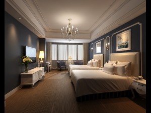 bedroom hotel suites designed a complete 132 Modèle 3D