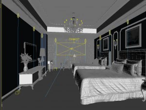 bedroom hotel suites designed a complete 132 3D Model