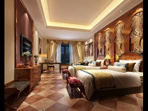 Hotelsuiten mit insgesamt 134 Schlafzimmern wurden entworfen 3D Modell