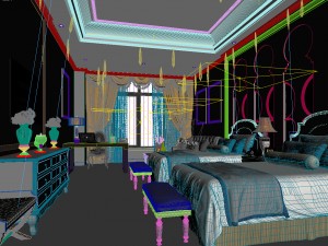 bedroom hotel suites designed a complete 134 3D मॉडल