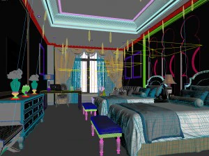 bedroom hotel suites designed a complete 134 3D Model