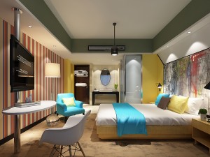 bedroom hotel suites designed a complete 135 3D Model
