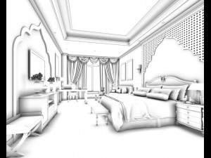 bedroom hotel suites designed a complete 136 3D Model