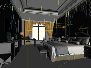 bedroom hotel suites designed a complete 136 3D Model