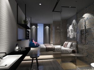 bedroom hotel suites designed a complete 138 3D Model