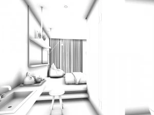 bedroom hotel suites designed a complete 138 3D Model