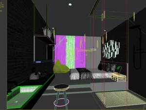 bedroom hotel suites designed a complete 138 3D Model