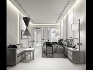 bedroom hotel suites designed a complete 142 Modelo 3D