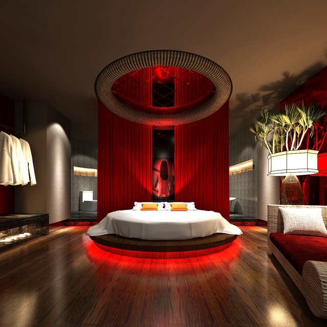 bedroom hotel suites designed a complete 145 Modello 3D .c4d .max .obj .3ds .fbx .stl .blend 