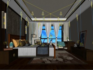 bedroom hotel suites designed a complete 147 3D Model