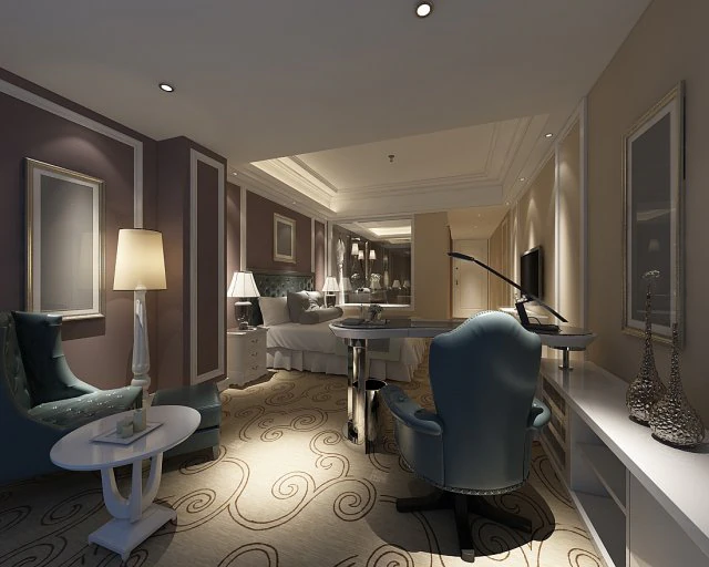 bedroom hotel suites designed a complete 150 3D Model .c4d .max .obj .3ds .fbx .stl .blend 