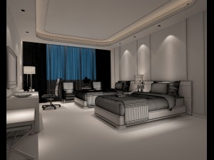 bedroom hotel suites designed a complete 153 3D Model
