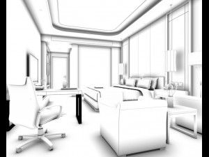 bedroom hotel suites designed a complete 153 3D Model