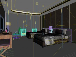 bedroom hotel suites designed a complete 153 3D Model
