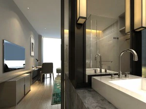 bedroom hotel suites designed a complete 152 3D Model