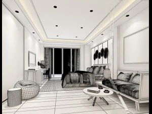 bedroom hotel suites designed a complete 151 3D Model