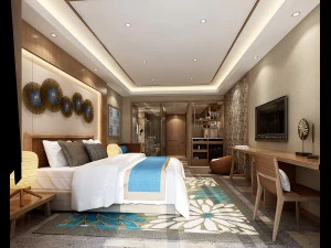 bedroom hotel suites designed a complete 151 3D Model