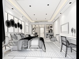 bedroom hotel suites designed a complete 151 Model 3D