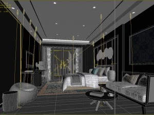 bedroom hotel suites designed a complete 151 3D Model