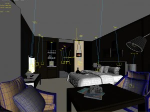 bedroom hotel suites designed a complete 156 3D Model