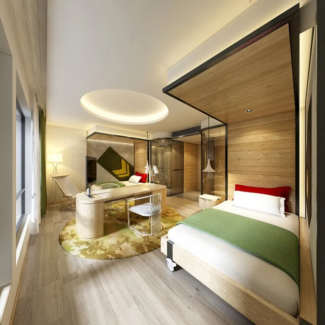 bedroom hotel suites designed a complete 160 3D Model .c4d .max .obj .3ds .fbx .stl .blend 