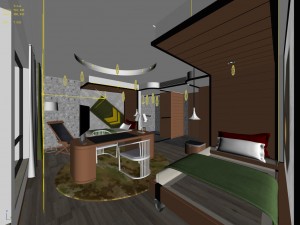 bedroom hotel suites designed a complete 160 3D Model