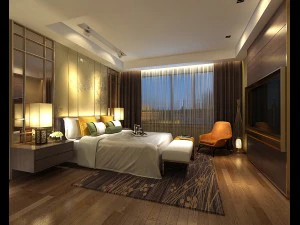 침실 호텔 스위트는 전체 161개를 설계했습니다. 3D 모델