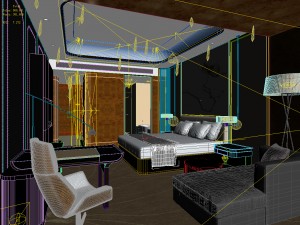 bedroom hotel suites designed a complete 162 3D Model