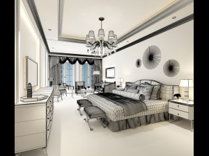 bedroom hotel suites designed a complete 163 3D 모델